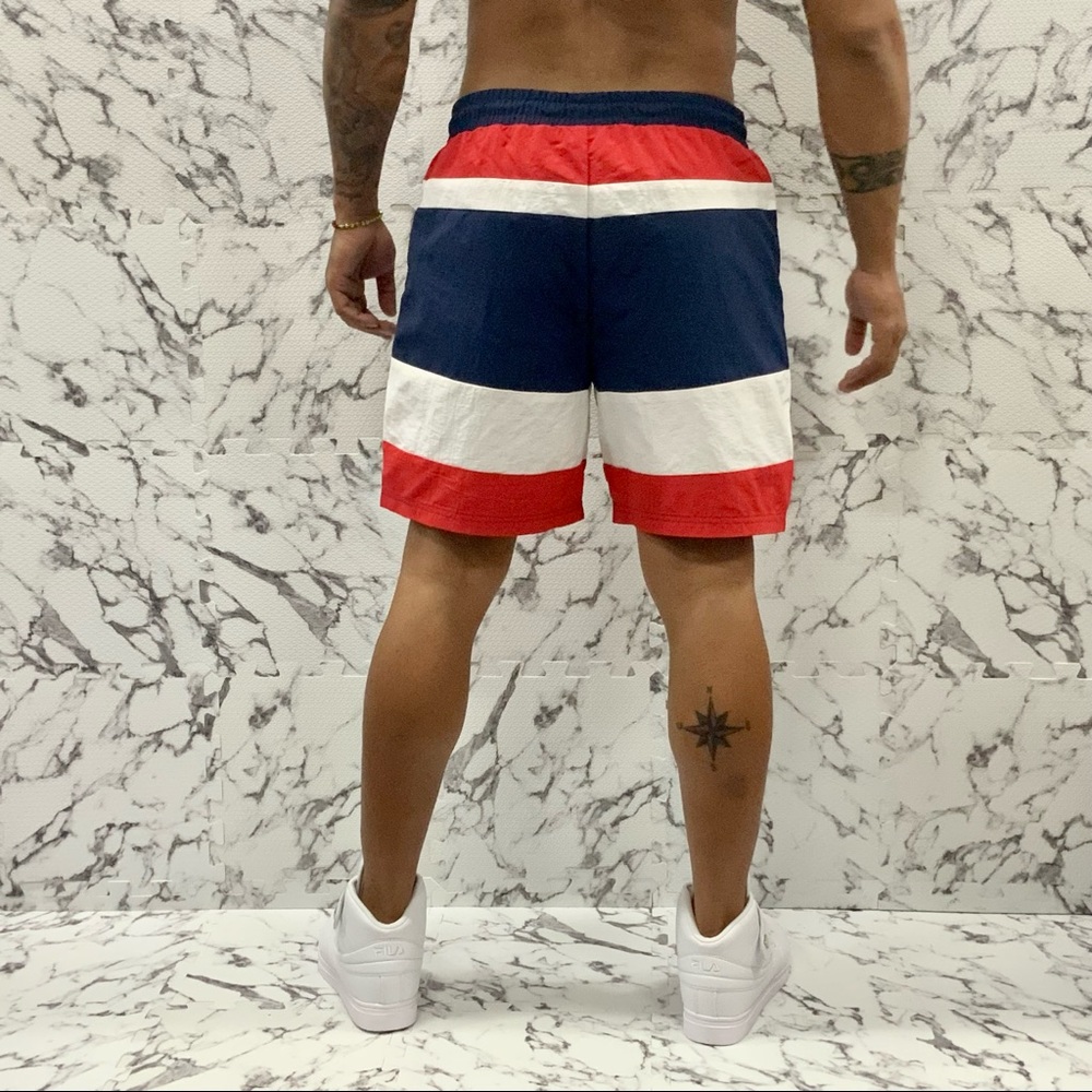 Men’s Fila Navy White Red Fashion Casual Short - Picture 3 of 3